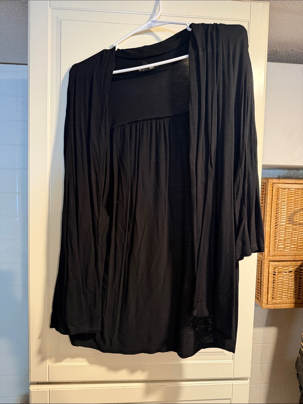 By design Black Open-Front Lightweight Cardigan size large 6:5